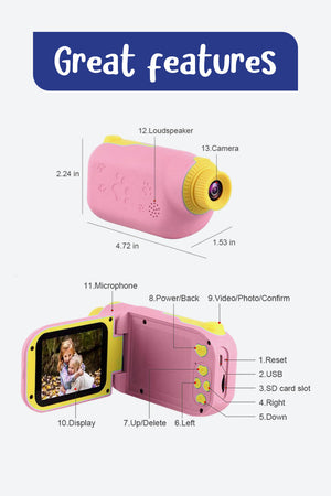 DĚTSKÝ DIGITÁLNÍ FOTOAPARÁT A VIDEOKAMERA