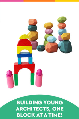 Wooden Building Blocks Set