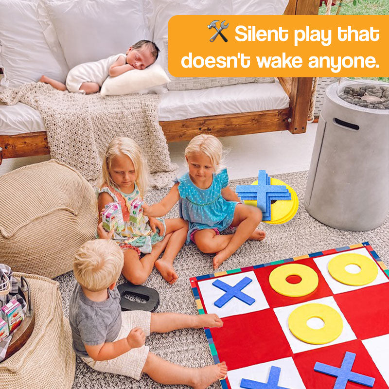 Oversized Felt Tic Tac Toe Family Game Set