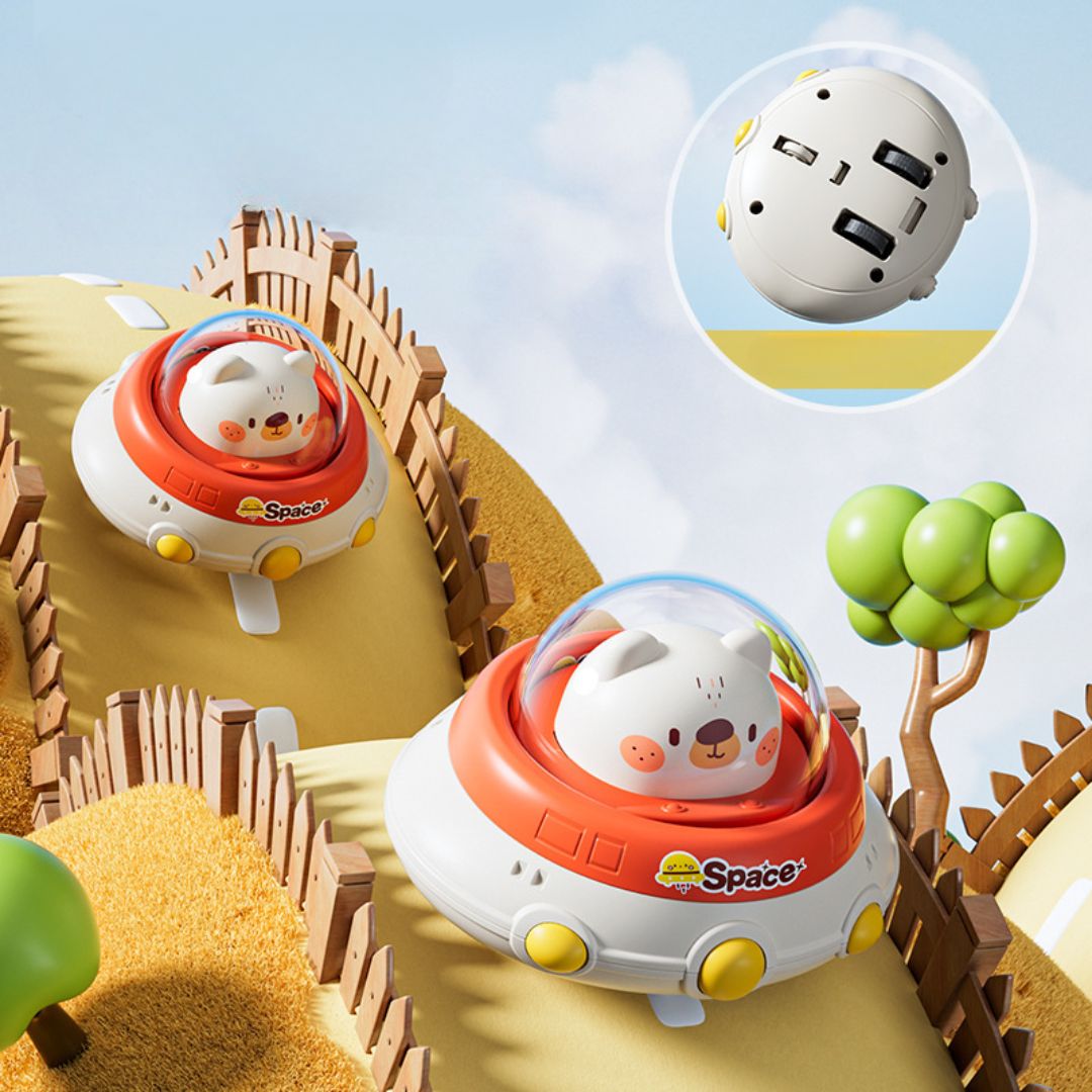 Inertia Flying Saucer Toy Car for Kids