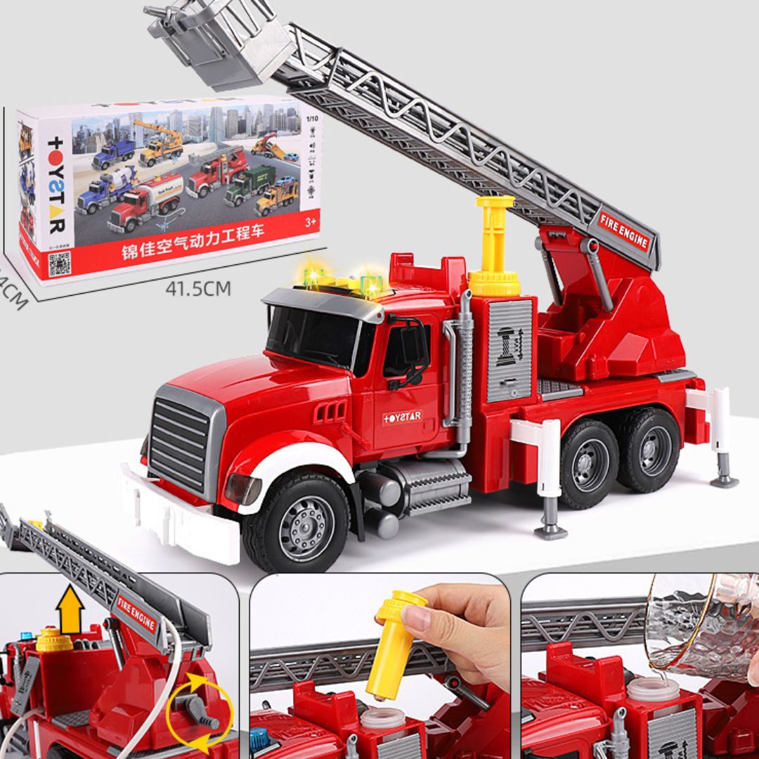 Oversized Timber Transport Toy Truck with Crane